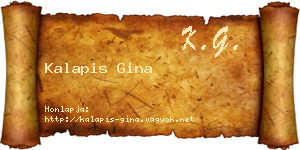 Kalapis Gina névjegykártya